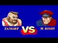 ZANGIEF vs M. BISON (Hardest All) - Street Fighter II Champion Edition