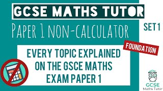 Every Topic on the Paper 1 GCSE Maths Exam May 2023 | Foundation | Set 1 | Edexcel, AQA, OCR