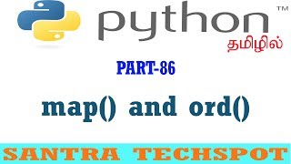 #86 | Usage of Map() and Ord() Function in Python | Python Tutorial in tamil