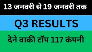 अगले हफ्ते आने वाले हैं 117 कंपनी के Results | Q3 Results 2025 | Q3 results today | Q3 results