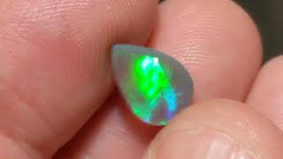 1.2ct Semi Black Opal Pear- Brilliant Broadflash!