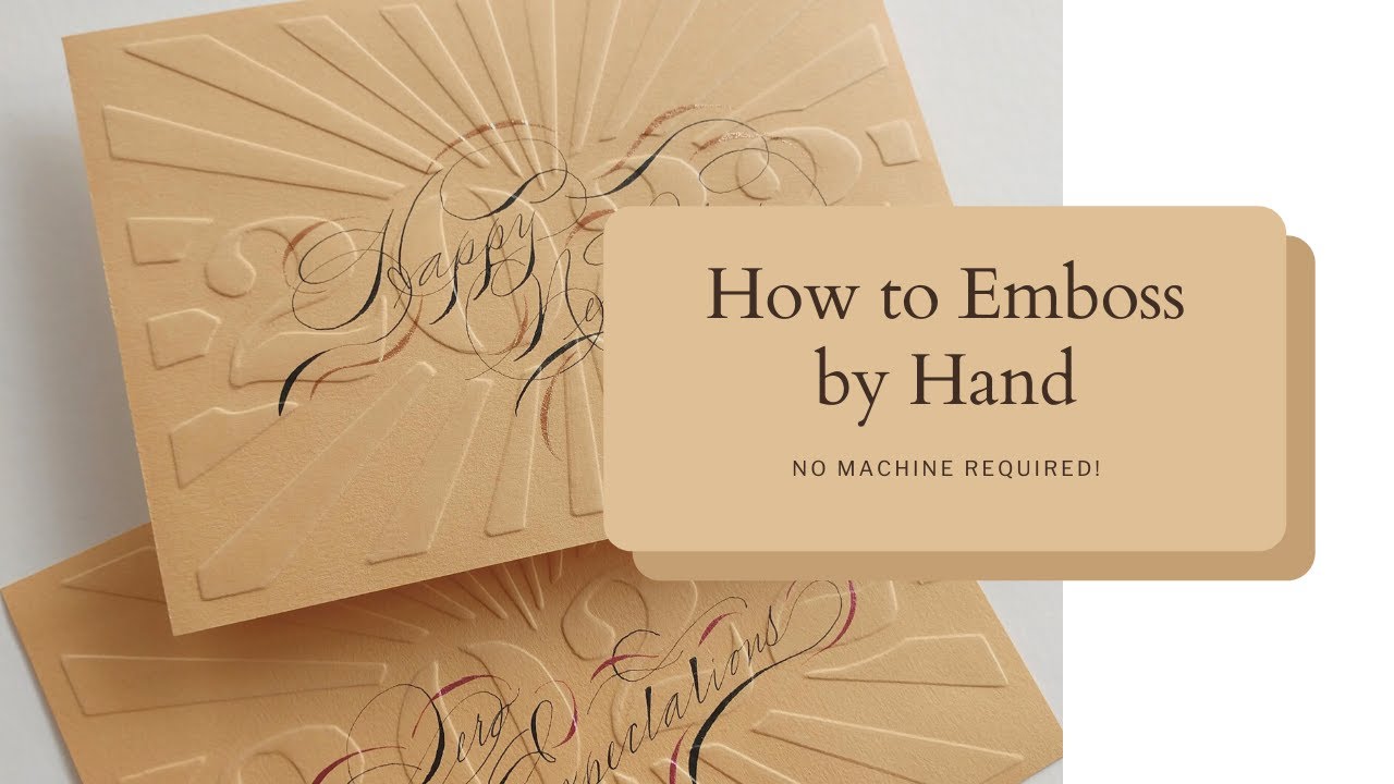 Hand Embossing Tutorial - YouTube