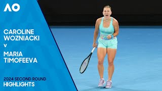 Caroline Wozniacki v Maria Timofeeva Highlights | Australian Open 2024 Second Round