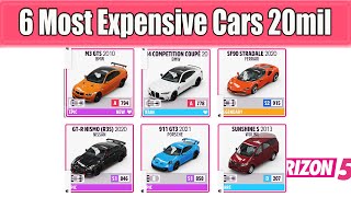 NEW 6 Most Expensive Cars 20mil in Auction House Forza Horizon 5