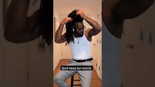 Quick messy bun tutorial #retwist #locs_18