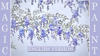 How to decorate walls with Magic Wall! DIY Elisa \u0026 Magic Paint! How to paint a flowering wisteria