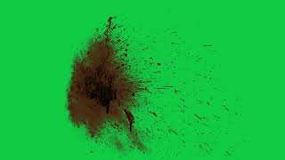 Blood Splashes Green Screen