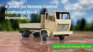 Remote Control hoememade How to Make a Cardboard RC Heavy Truck Very Simple by yourself