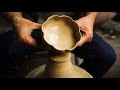 【陶芸教室】輪花小鉢制作方法【ろくろ】【potter s wheel】make a ring flower small bowl on a the wheel【japan】