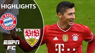 Robert Lewandowski HAT TRICK as 10-man Bayern smashes Stuttgart 4-0 | ESPN FC Bundesliga Highlights