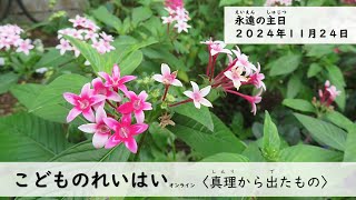 【こどものれいはい】永遠の主日〈真理から出た者〉２０２４年１１月２４日