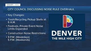 Denver City Council discussing noise rule overhaul