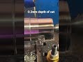 cutting grade 5 titanium on the chinese mini lathe asmr