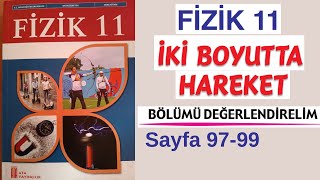 11. Sınıf MEB Fizik Kitabı | İki Boyutta Sabit İvmeli Hareket  |  Bölümü Değerlendirelim