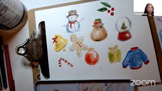 Watercolor Winter Designs and Chat