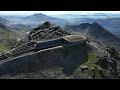 drone footage from snowdon summit on a clear day