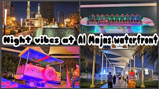 Night vibes at Al Majaz waterfront