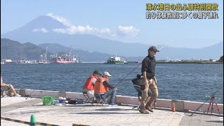 １２日は絶好の釣り日和　静岡市・清水港日の出ふ頭で「釣りの体験教室」