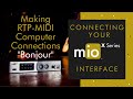Making RTP MIDI Connections to a Computer with Bonjour