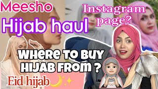 Hijab haul 🧕🛍️meesho/ Instagram store ??best hijab online ?? Full review| Eid hijab 🌙🧕 🤩