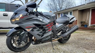 2022 KAWASAKI NINJA ZX-14R ABS STOCK Exhaust System Sound (Walkaround, Cold Start) #kawasaki #zx14r