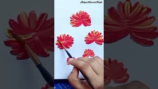 | How to paint one stroke flowers | one stroke tutorial | one stroke painting | #onestrokepainting