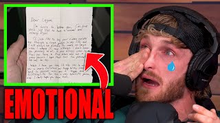 LOGAN PAUL CRIES AFTER READING EMOTIONAL NOTE
