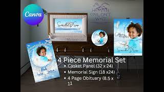Create a Beautiful Memorial with This Editable Canva Obituary Template 🕊️ #Shorts #funeral #canva