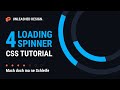 4 really cool CSS3 spinners/loaders in just a few minutes! 👍 [TUTORIAL]