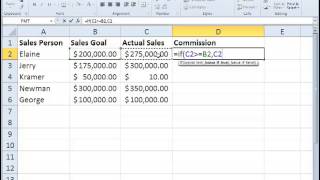 Excel 2010 - IF Function
