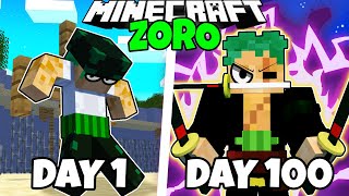 100 Days as Zoro in Minecraft