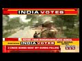 poll violence in west bengal s murshidabad bricks hurled at paramilitary forces