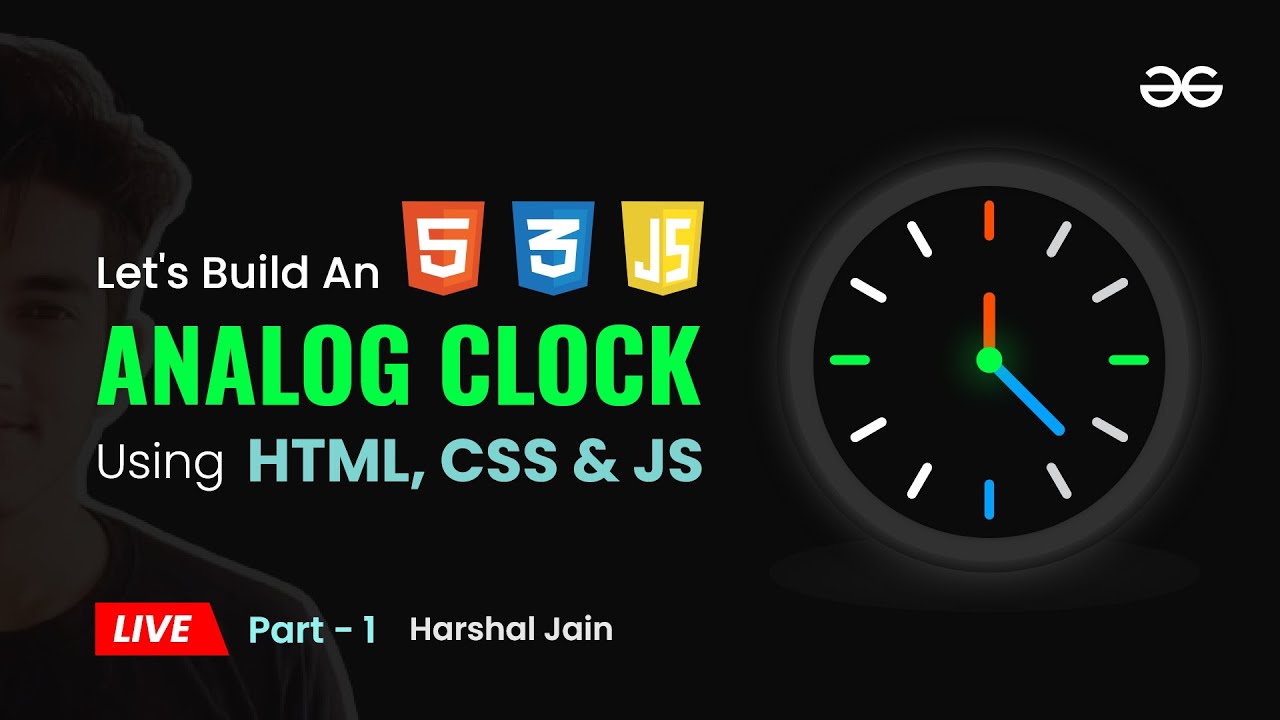 Build An Analog Clock Using Html Css And Js Part 1 Javascript