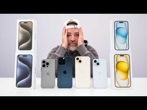 iPhone 15 Unboxing  Comparison (iPhone 15 vs iPhone 15 Plus vs iPhone 15 Pro vs iPhone 15 Pro Max)