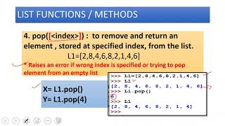 9.Python List Part 2 LIST FUNCTIONS