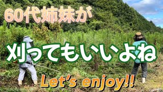 【シニア】貸してる畑の草を刈る/耕作放棄地が広がる集落