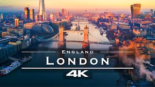 London, England 🇬🇧 - by drone [4K]