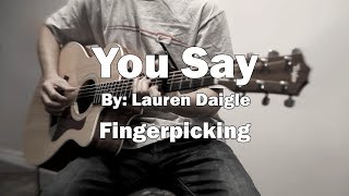 Lauren Daigle - You Say Cover With Guitar Chords Lesson (Fingerpicking)