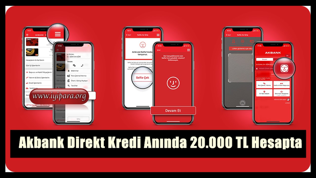 Akbank Direkt Kredi Anında 20 000 TL Hesapta - YouTube