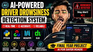 🚗 AI-Powered Driver Drowsiness Detection System Using Python, OpenCV, MediaPipe & Dlib
