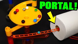 Marble Race through PORTALS!! Who will win?