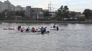 令和2年度東京都カヌーポロ大会　佐倉オールディーズ VS ぬまオルカ　準決勝前半