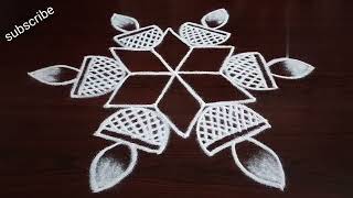 கார்த்திகை செவ்வாய்க்கிழமை விளக்கு கோலம் 🌹 Karthigai Special Tuesday Kolam 🌹 5\u00263 dot's Kolam