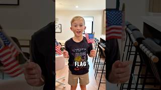 Levi teaches Ivy about the American Flag! 🇺🇸