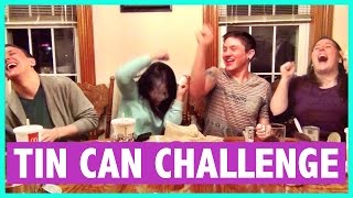 TIN CAN CHALLENGE || 4 People 20 Cans