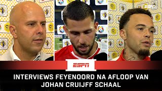 HANCKO, SLOT & HARTMAN 💬 | Interviews | Feyenoord - PSV | Johan Cruijff Schaal