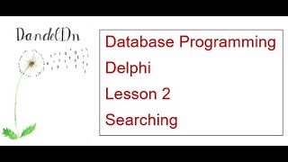 Database Programming Lesson 2 - Searching
