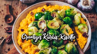 Kürbis-Risotto mit Rosenkohl (vegan, glutenfrei, einfach) * Rezept