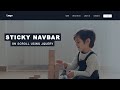 Sticky Navigation Bar On Scroll Using Vanilla Javascript | Fixed Navbar on Scroll