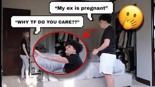 GETTING MAD THAT MY EX IS PREGNANT!! *PRANK ON GIRLFRIEND*